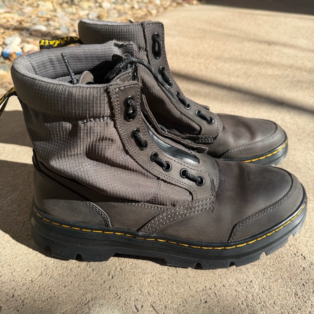 Dr. Martens Combs Jungle Zip Boots, Brown/ Grey, Men’s 11, Women’s 12. - Picture 2 of 14